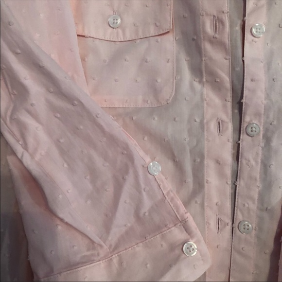 Croft & Barrow light pink textured button down - Picture 5 of 7